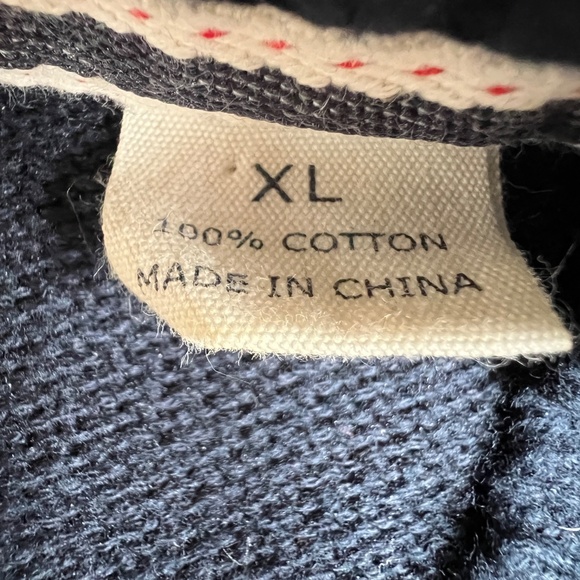 Weatherproof Vintage Sweater Pullover Dark Blue & White Snowflakes Sz XL Cotton - Picture 6 of 6